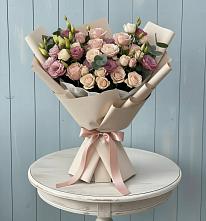 Букет цветов из:  Розы и Лизиантусы в Анциферово