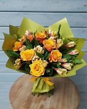Букет цветов из:  Альстромерии и Розы в Анциферово