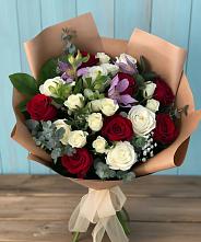 Букет цветов из:  Розы и Альстромерии в Анциферово