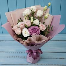 Букет цветов из:  Розы и Лизиантусы в Анциферово