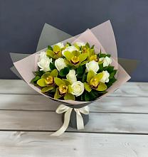 Букет цветов из:  Орхидеи и Розы в Анциферово