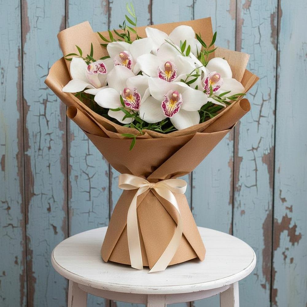 Букет цветов из: Орхидеи и Розы в Анциферово