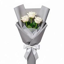 Букет 3 белые розы #REPLACE_PRED# Анциферово