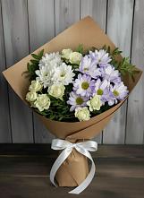 Букет цветов из:  Хризантемы и Розы #REPLACE_PRED# Анциферово