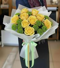 Букет цветов из:  Хризантемы и Розы в Анциферово