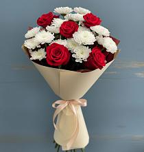 Букет цветов из:  Розы и Хризантемы в Анциферово