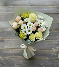 Букет цветов из:  Альстромерии, Розы и Хризантемы в Анциферово