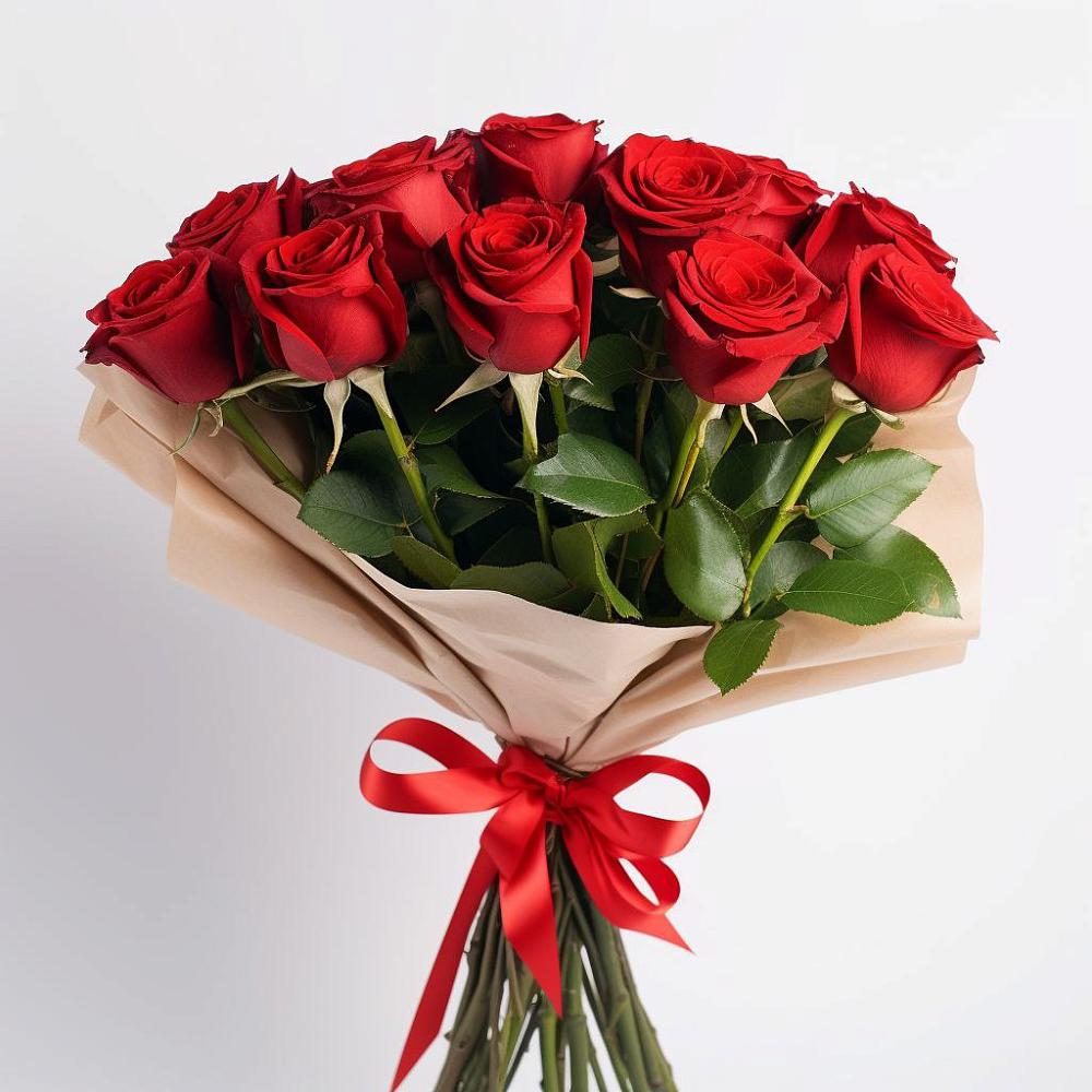 Букет 11 Красных роз Эдлесс Лав в Анциферово